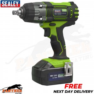 SEALEY IMPACT WRENCH 18V LITHIUM-ION 1/2" CORDLESS 3AH BATTERY IN CASE CP400LIHV