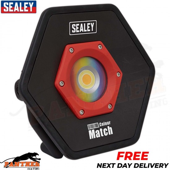 Sealey LED068 20W Lithium-ion LED Rechargeable Floodlight Colour Matching CRI 96