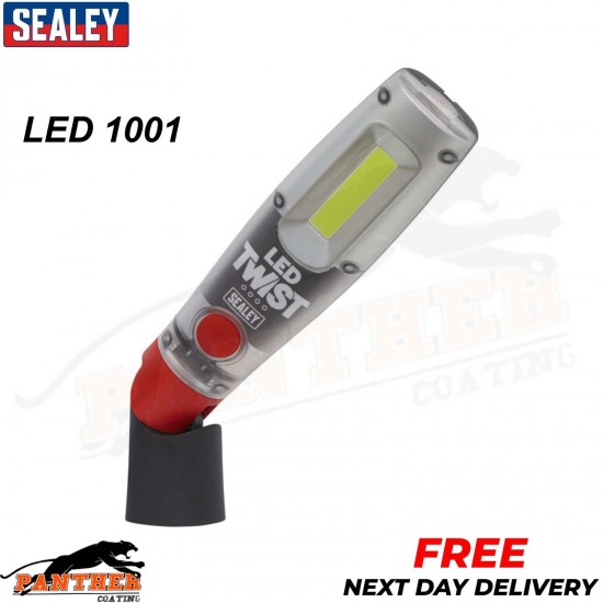 Sealey LED1001 Rechargeable Twist Inspection Lamp 8W COB + 1W LED