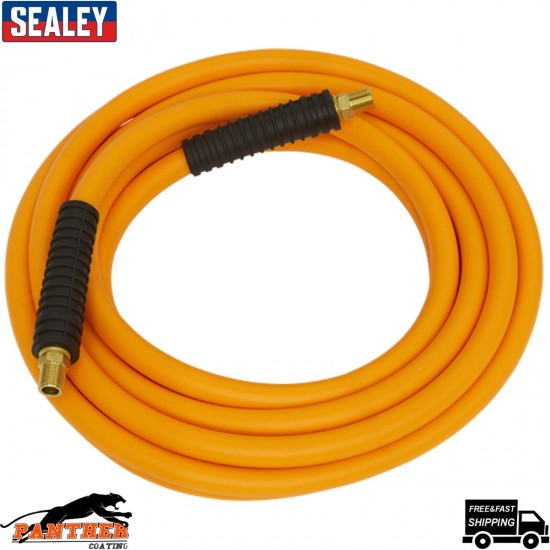 Sealey AHHC5 Air Hose 5mtr x Ø8mm Hybrid High Visibility with 1/4"BSP Unions