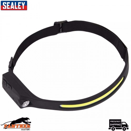 Sealey HT104R Head Torch 5W COB And 3W LED Bulb with AutoSensor Rechargeable