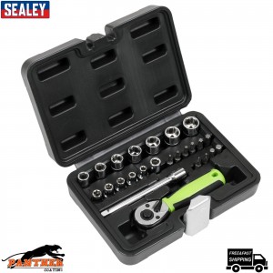 Sealey S01233 Socket Set 25pc 1/4"Sq Drive - Metric