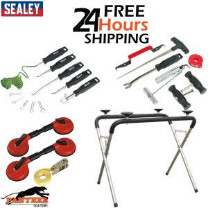 Sealey WK4 Folding Windscreen Stand - Portable Windshield Holder for Garage/Work