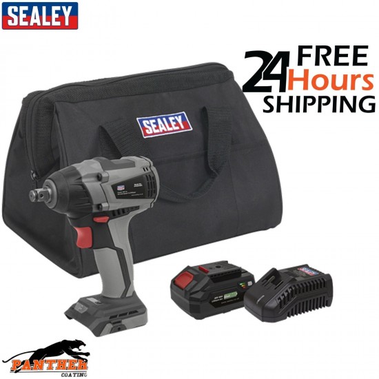 Sealey Brushless Impact Wrench Kit 1/2"Sq Drive 20V 300Nm - CP20VIWXKIT