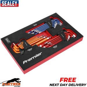 Sealey AK7179 Master Key Set Allen Hex Torx Imperial 27 Piece Kit Q3BS EVA Foam