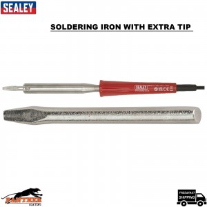 Sealey 100W 230V Soldering Iron SD100 with Replacement 7mm Straight Tip