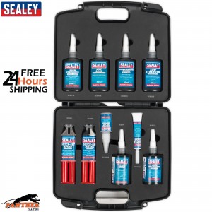 Sealey SCSKIT1 10pc Mixed Adhesive & Sealant Kit – Workshop Essentials Pack