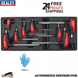 Sealey TBT06 T-Handle Ball End Hex Key Set Tool Tray Allen Keys