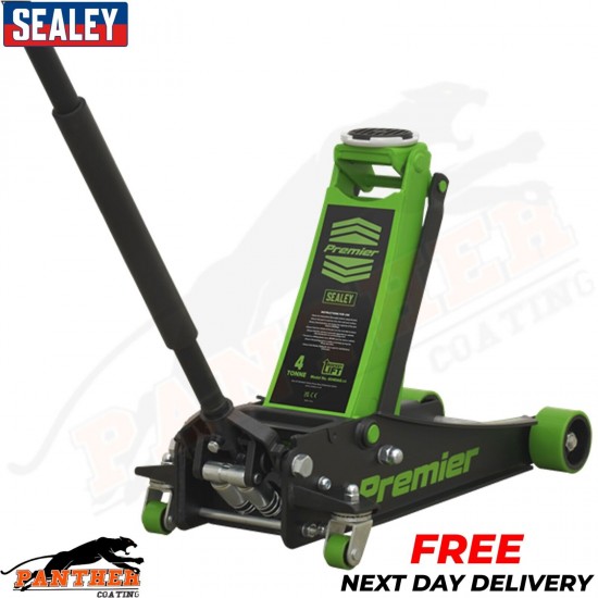 Sealey 4040AG 4 Tonne Low Profile Trolley Jack with Rocket Lift - Green