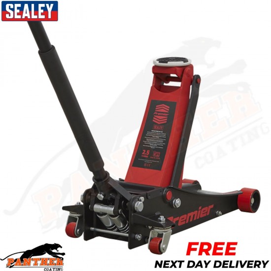 Sealey 2501LE Trolley Jack 2.5 Tonne Low Entry Rocket Lift Car Garage Workshop