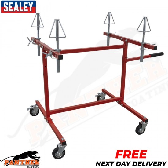 Sealey MK74 Alloy Wheel Repair Painting Stand Car Garage 4 Rim Capacity