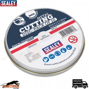 Sealey PTC11510CET Cutting Disc Ø115 X 1.2mm , 22mm Bore - Pack Of 10