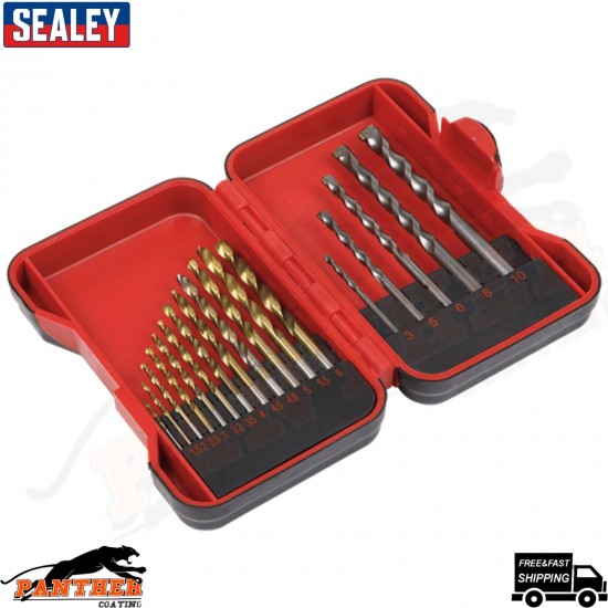 Sealey HSS AK3717TCM Masonry Drill Bit Set-17PC (UK PRODUCT)