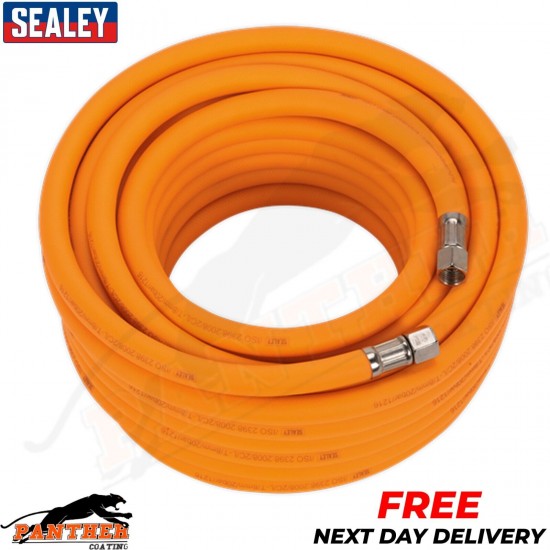 Sealey AHHC15 Air Hose 15mtr x Ø8mm Hybrid High Visibility with 1/4"BSP Unions