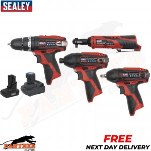 CP1200COMBO Sealey 12v Cordless Power Tool Combo Kit Battery Bag Drill Impact