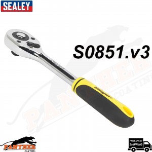 Sealey - S0851.v3 Ratchet Wrench 1/4"Sq Drive Comfort Grip Flip Reverse