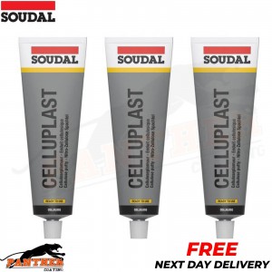 3x SOUDAL CELLUPLAST REPAIR PUTTY STOPPER FILLER 175ML (SKIMMING & PIN HOLES)