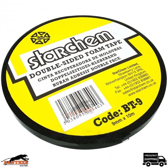 Starchem Double Sided Trim & Badge Tape – 9mm x 10m Automotive Roll