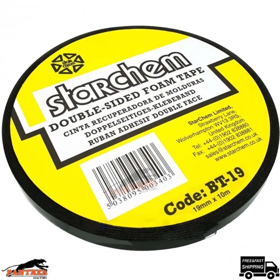 Starchem Double Sided Trim & Badge Tape – 19mm x 10m Automotive Roll