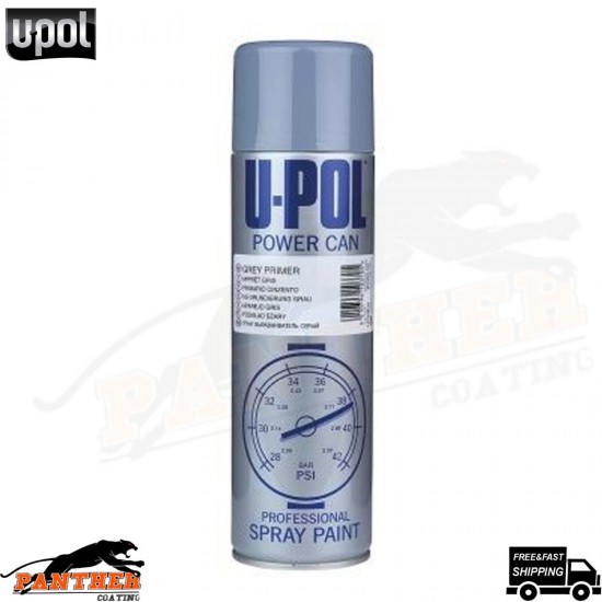UPol Grey Primer Spray Aerosol Power Can Anti-Corrosive Metal 500ml