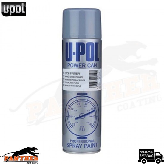 U-Pol Power can Etch Primer (PCEP/AL) Spray Paint Aerosol Anti-Corrosive 500ml