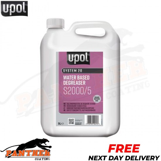 1 X U-POL SYSTEM 20 S2000/5 WATERBASED PANELWIPE DEGREASER 5L Panel wipe Upol