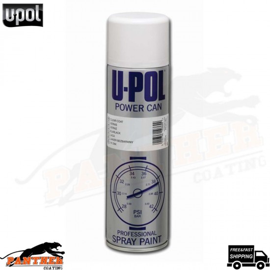 U-pol Power Can Clear Coat Aerosol Spray Paint Fast Drying 500ml