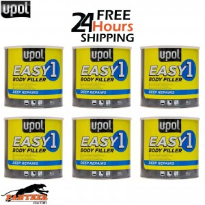 6 X UPOL EASY 1 BODY FILLER 3L - DEEP FILL CAR BODY FILLER BIG SMOOTH EASY