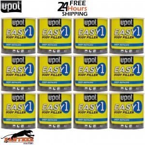 12 X UPOL EASY 1 BODY FILLER 3L - DEEP FILL CAR BODY FILLER BIG SMOOTH EASY