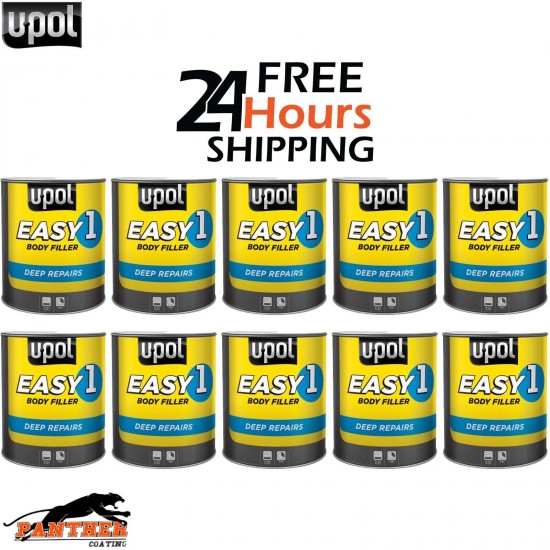 10 X UPOL EASY 1 BODY FILLER 3L - DEEP FILL CAR BODY FILLER BIG SMOOTH EASY