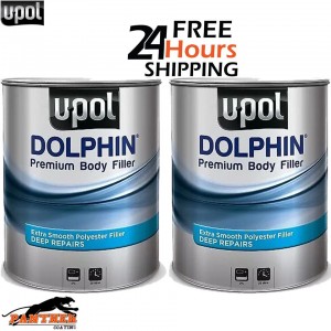 2 X U-POL DOLPHIN PREMIUM DEEP BODY FILLER 3LTR FOR DEEP REPAIRS ULTRA FINE