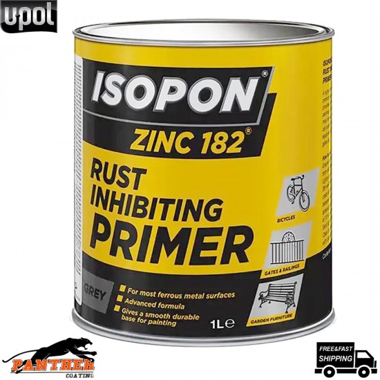U-POL DAVIDS ISOPON ZINC 182 Rust Inhibiting Primer 1k 1L Z182/1 UPOL