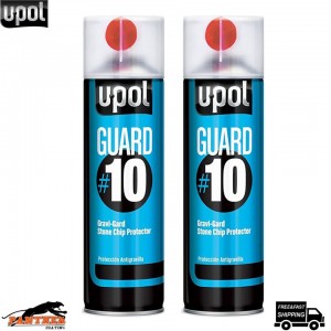 2 x U-POL GUARD #10 Gravi-Guard Stone Chip Protector 450ml Aerosol Black
