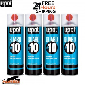 4 x U-POL GUARD #10 Gravi-Guard Stone Chip Protector 450ml Aerosol Black