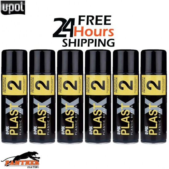 6 x U-POL PLASTX2 - ADHESION PROMOTER - 400ml PLASTIC REPAIR