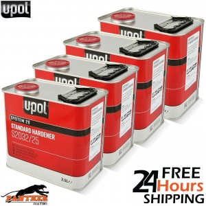 4 x U-POL SYSTEM 20 STANDARD HARDENER S2032/25 FOR PAINT PRIMER LACQUER 2.5 LTR