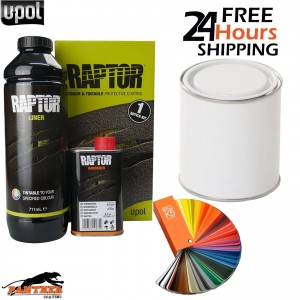UPOL RAPTOR TINTABLE TRUCK BED LINER 0.95L KIT and PAINT 100ML (Choose The Colour)