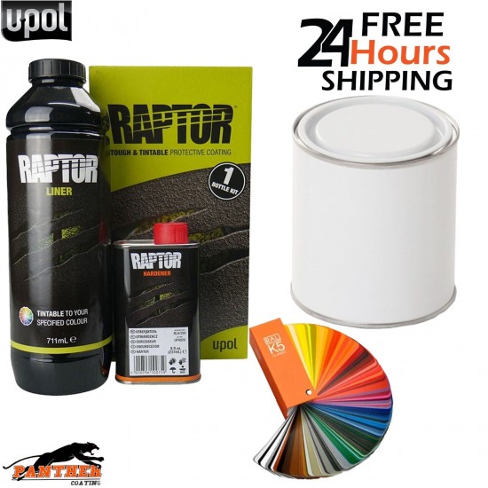 UPOL RAPTOR TINTABLE TRUCK BED LINER 0.95L KIT and PAINT 100ML (Choose The Colour)