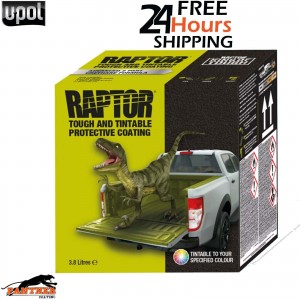 UPOL RAPTOR TRUCK BED LINER TOUGH COATING 3.8LT KIT 4 BOTTLE KIT ** TINTABLE **