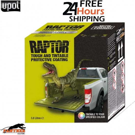 UPOL RAPTOR TRUCK BED LINER TOUGH COATING 3.8LT KIT 4 BOTTLE KIT ** TINTABLE **