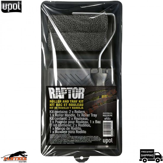 U-POL Raptor Roller & Tray Kit – Paint/Coating Application With 2x 4" Rollers