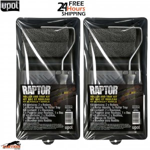 2X U-POL Raptor Roller & Tray Kit – Paint/Coating Application With 2x 4" Rollers