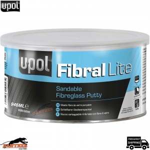 UPOL Fibral Light Sandable Fibreglass Putty 946ML Tin Yellow - U-POL FIBL/2