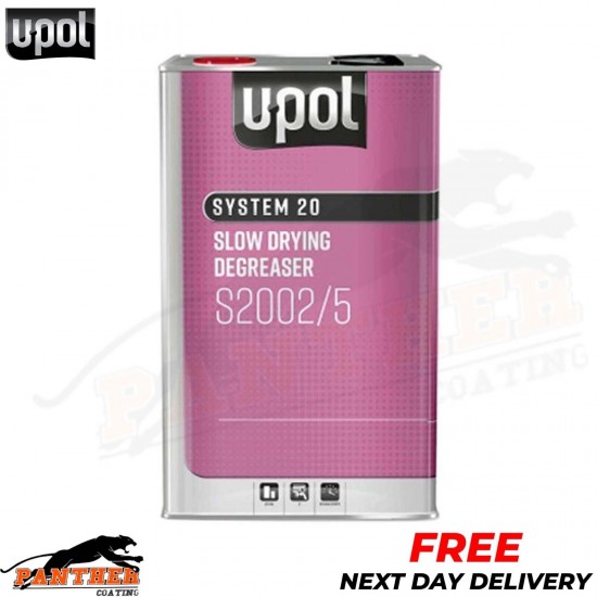 U-POL SYSTEM 20 SLOW DRYING DEGREASER S2002/5 PANEL WIPE 5 LITRE Panel Wipe