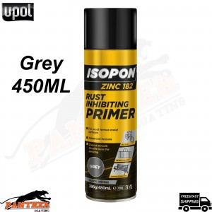 U-POL ISOPON ZINC 182 ANTI RUST PRIMER AEROL SPRAY INHIBITING RUST 450ML