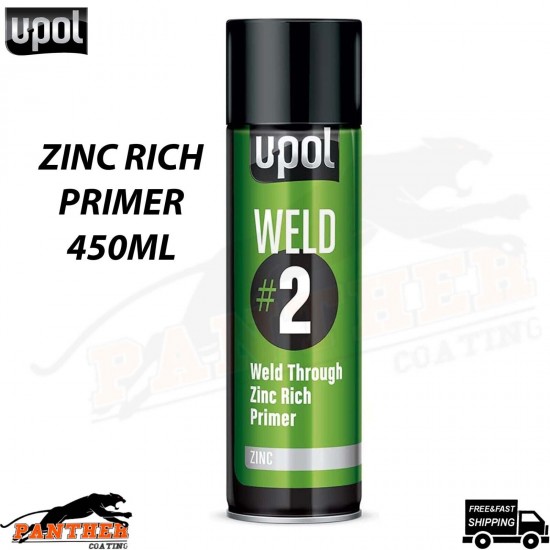 U-POL WELD/AL WELD#2 Weld ZINC RICH Through Primer Rich Aerosol - 450ML PRIMER