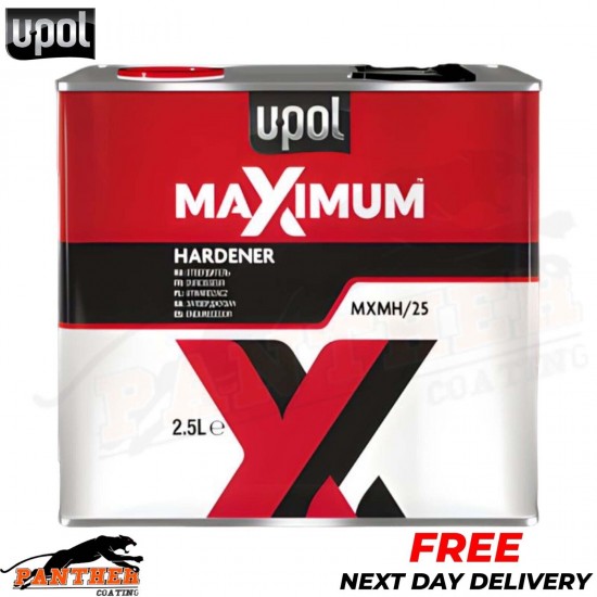 U-POL MAXIMUM HARDENER 2.5 LITRE MXMH/25 - WITH - NEXT DAY FREE DELIVERY