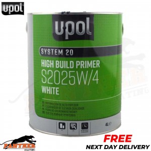U-POL S2025 HS HIGH BUILD PRIMER 2K PRIMER UPOL SYSTEM 20 - 4LTR - WHITE