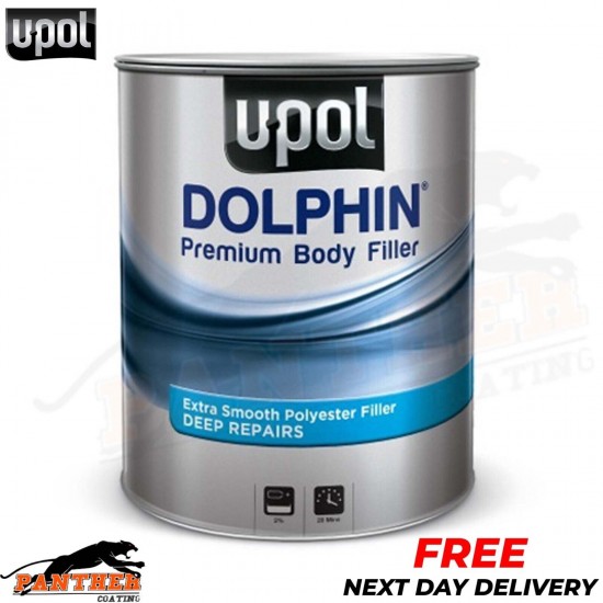 U-POL DOLPHIN PREMIUM DEEP BODY FILLER 3LTR FOR DEEP REPAIRS ULTRA FINE