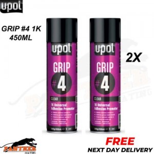 2x Upol GRIP#4 Universal Adhesion Promoter Aerosol - 450ml